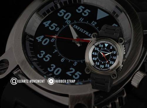 Mens INFANTRY Heavy Military Style Analog Quartz Watch